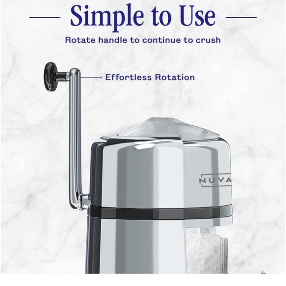 Nuvantee Manual Ice🧊Shaver - Stainless Steel Snow Cone Maker Non-Slip BPA Free - Picture 8 of 12